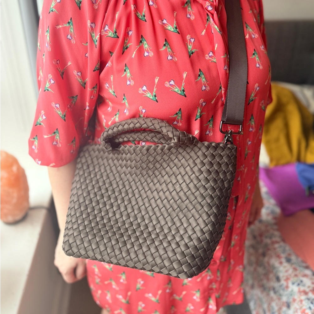 Naghedi cross body woven purse